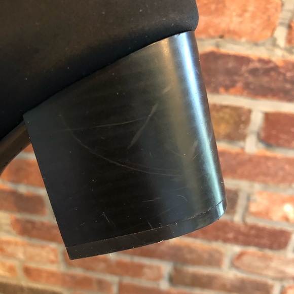 ZARA LONG ELASTIC BLOCK HIGH HEEL BOOTS - Picture 9 of 11